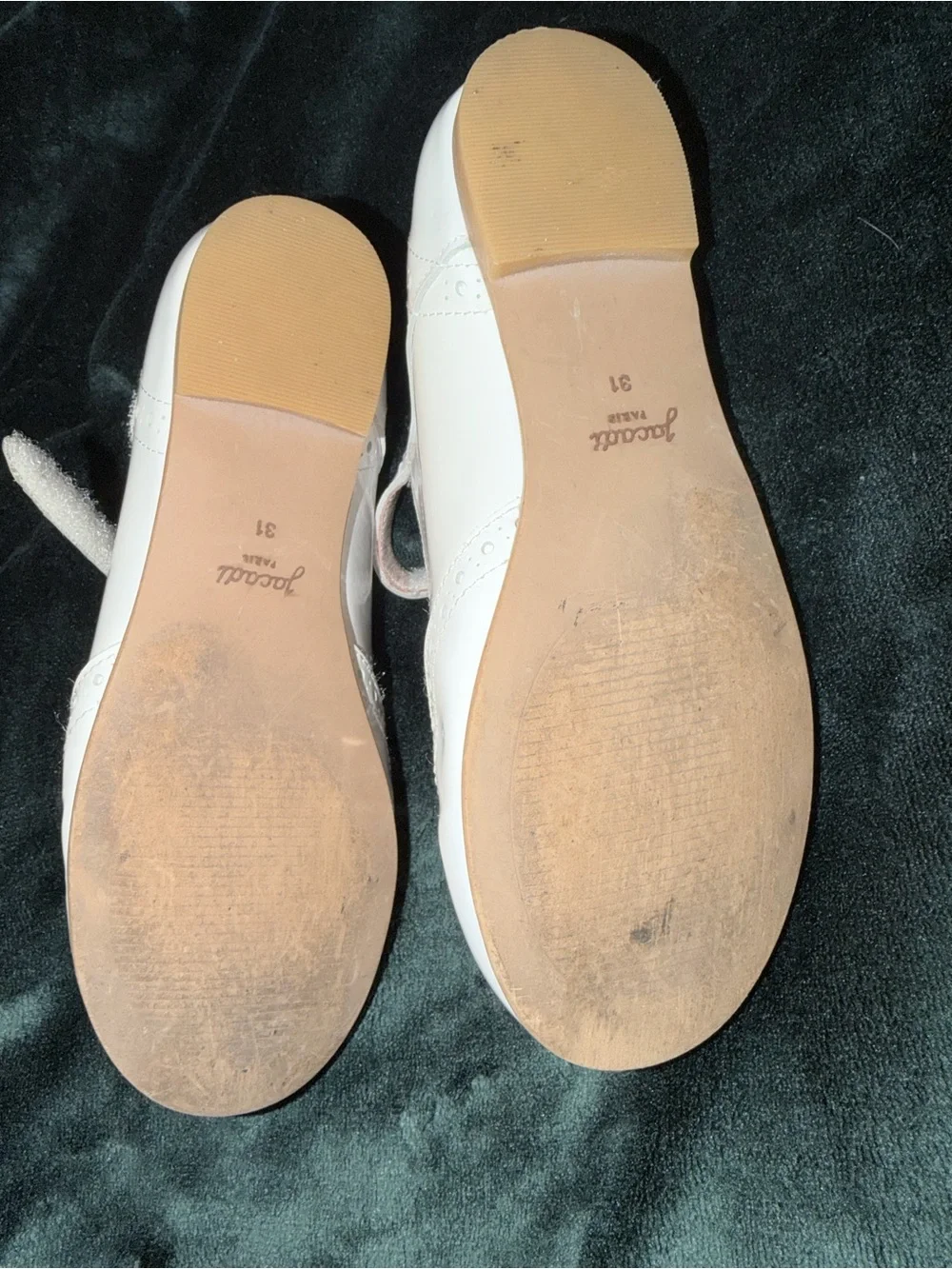 Jacadi Girls' Patent Mary Jane Shoes in white